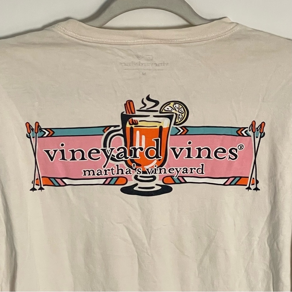 Vineyard Vines Hot Toddy Logo Box Long Sleeve Tee Size Medium 47917 - Picture 7 of 11